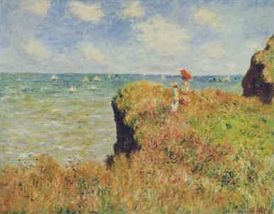 Claude Monet Walk on the Cliff at Pourville oil painting image